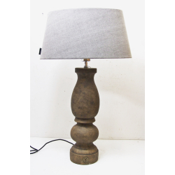 Lampa stołowa ceramiczna betonowa z abażurem 75cm